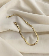 18k Gold Filled Herringbone Bracelet for Women